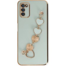 Pazarcan Samsung Galaxy A03S Kılıf Esila Silikon - Su Yeşili