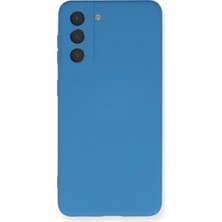 Pazarcan Samsung Galaxy S21 Kılıf Nano Içi Kadife Silikon - Mavi
