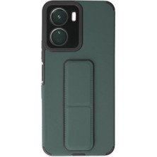 Pazarcan Vivo Y16 Kılıf Mega Standlı Silikon - Yeşil