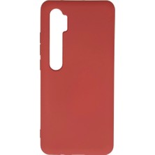 Pazarcan Mi Note 10 Lite Kılıf Nano Içi Kadife Silikon - Kiremit