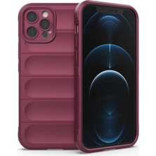 Pazarcan Iphone 12 Pro Kılıf Optimum Silikon - Bordo
