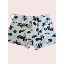 Bulut Anne ve Çocuk Erkek Çocuk %95 Pamuklu Tekli Boxer Renkli ve Desenli