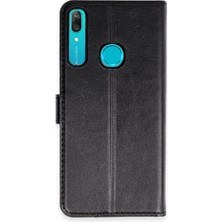 Pazarcan Huawei Y6 Prime Kılıf Trend S Plus Kapaklı Kılıf - Siyah