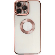 Pazarcan Iphone 14 Pro Max Kılıf Slot Silikon - Rose Gold