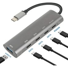 Pazarcan ZR268 Type-C 5 In 1 Pd Hub