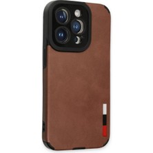 Pazarcan Iphone 14 Pro Max Kılıf Loop Deri Silikon - Kahverengi
