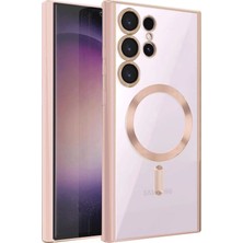 Pazarcan Samsung Galaxy S23 Ultra Kılıf Kross Magneticsafe Kapak - Rose