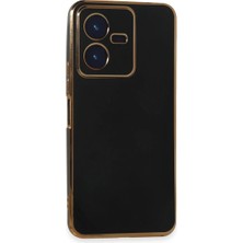 Pazarcan Vivo Y22 2022 Kılıf Volet Silikon - Siyah
