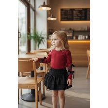 Etek Badi Takım Kolları Fiyonklu Eteği Katlı