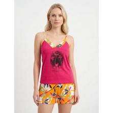 Cherry Queen Kadın Askılı Şortlu Ev Giyim & Pijama Takımı
