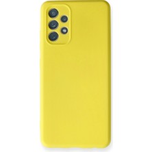 Pazarcan Samsung Galaxy A32 Kılıf Nano Içi Kadife Silikon - Sarı
