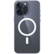 Caseworld Apple iPhone 15 Promax ile Uyumlu Ic Çipli Animasyonlu M-Safe Şarj Özellikli  Sararmaz Pc Premium Slim Şeffaf Kılıf