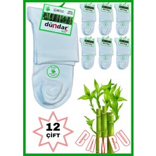 Dündar Plus Erkek Bambu Orta Konç Dikişsiz Çorap Beyaz 40-44