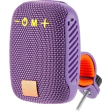 Etashop Bisiklet Bluetooth Hoparlör Taşınabilir Su Geçirmez Çift Bağlantı Fm Radyo Mor