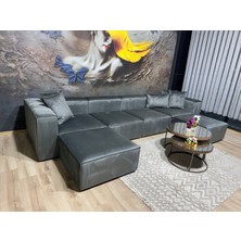 Erduran Mobilya Angelo 5 Modül Bayb Face Antrasit Kumaş