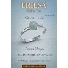 Erilsa Sertifikalı Insülin Enerji Denge Yüzüğü – Yeşim Taşı (Green Jade) Ayarlamalı Ince Başak Boğa Oğlak