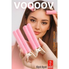 Najmaddin 2'LI Klipsli Saç Bigudisi Isısız Doğal Bukle Bigudisi Dipten Hacim ve Perç - NJ001P-4I5B1