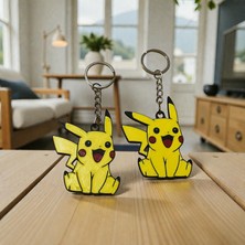3D Tasarım Anahtarlık Modeli Pikachu( 2 Adet)