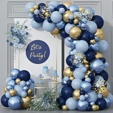 Peri Party Mavi Lacivert Balon Seti Sünnet Doğum Günü Baby Shower