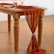 Ayzen Home  75X300 cm Şifon Runner, Masa Koşucu, Organizasyon Icın Örtü