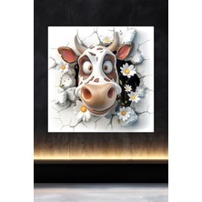 Lucena Metal Tablo Duvardaki Delik Koleksiyonu - Inek 6