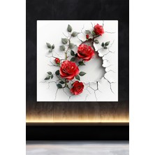 Lucena Metal Tablo Duvardaki Delik Koleksiyonu - Gül 1