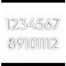 Pelince Slim Font Duvar Saati Rakamları Sayı Seti - Saat Yapımı Için Ahşap Numaralar - Saat Aksesuarı Malzemeleri Dekoratif Saat Sayıları - Yükseklik 3 cm (1-12 Tam Set)