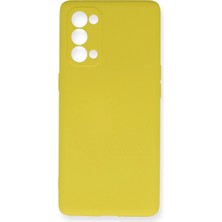 Pazarcan Reno 5 Pro Kılıf Nano Içi Kadife Silikon - Sarı