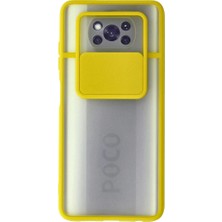 Pazarcan Pocophone X3 Kılıf Palm Buzlu Kamera Sürgülü Silikon - Sarı