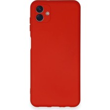 Pazarcan Samsung Galaxy A04 Kılıf Nano Içi Kadife Silikon - Kırmızı