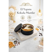 Flow Home Dekoratif Lüks Soya Mum,el Yapımı  Mum,metal Kutu ,karabiber Detay Ev Hediyesi,kahve Kokulu 100 G