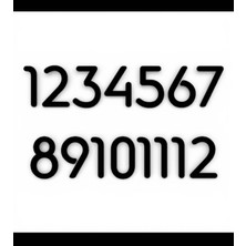 Pelince Slim Font Duvar Saati Rakamları Sayı Seti - Saat Yapımı Için Ahşap Numaralar - Saat Aksesuarı Malzemeleri Dekoratif Saat Sayıları - Yükseklik 3 cm (1-12 Tam Set)