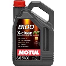 Motul 8100 X-Clean Fe 5W-30 5 L Tam Sentetik Motor Yağı – Yakıt Tasarruflu