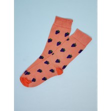 G Socks Yavru Ağzı Üzüm Desenli Renkli Çorap