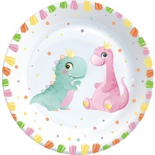 Doğaberen Sevimli Dinazor -Baby Dinzor Tabak 23CM 8'li