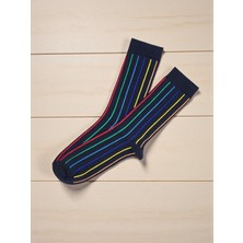 G Socks Rengarenk Dik Şeritli Renkli Çorap