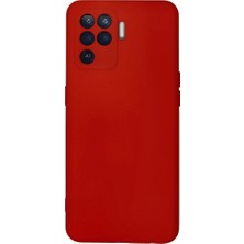 Pazarcan Reno 5 Lite Kılıf Nano Içi Kadife Silikon - Kırmızı