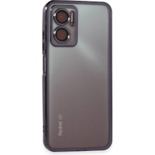 Pazarcan Redmi Note 11E Kılıf Lensli Silikon - Mor