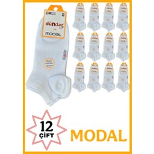 Dündar Plus Kadın Modal Kokulu Dikişsiz Patik Beyaz Çorap 36-40