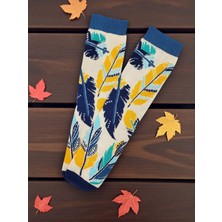 G Socks Rengarenk Yaprak Desenli Renkli Çorap