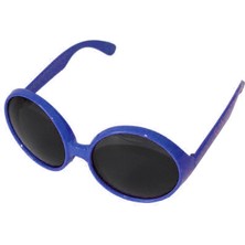 Pazarcan Yuvarlak Yeşilçam 80 Li 90 Lı Yıllar Parti Gözlüğü Retro Mavi Renk