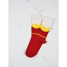 G Socks Patates Kızartması Desenli Renkli Çorap