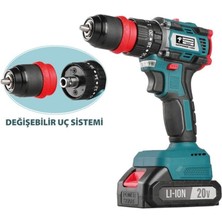 Cat Power 1350 Akülü Vidalama Makinesi 20 V 2,0 Ah