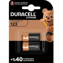 Duracell 123A 3 Volt Lityum Pil 2 Adet