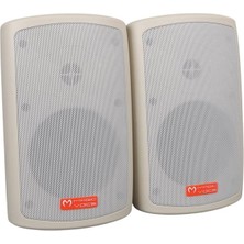 HypAirs Magicvoice Mv-36 11 cm 50 Watt Komütatörlü Hat Trafolu Krem Beyaz Sütun Hoparlör (2'li Takım)