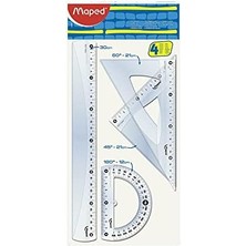 Aydenstore Wıgo  Set Cetvelli, 30 Cm, 2 Üçgen 21 Cm, Açı Ölçer, 12 Cm, B