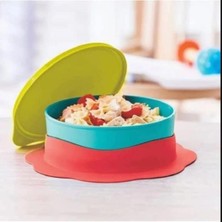 Aydenstore Çocuk Tabağı 500 ml Limonu Mavi Kırmızı Bebek Kaymaz Çocuk Tabağı