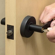 Aydenstore SLCHSR10B Ağır Hizmet Kolu Tarzı, 2. Sınıf Ticari Depo Kapı Kilidi, Çarpma Durdurucu, Yağ Ovuşturulmuş Bronz Kaplama, Siyah