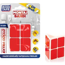 Aydenstore Hazır Kesilmiş 12 Adet Çift Taraflı Montaj Bandı