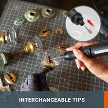 Aydenstore WX739 Makerx 20VOLT 2.0AH. Kömürsüz Profesyonel Kalem Tipi Devir Ayarlı Gravür Seti + 34 Parça Aksesuar